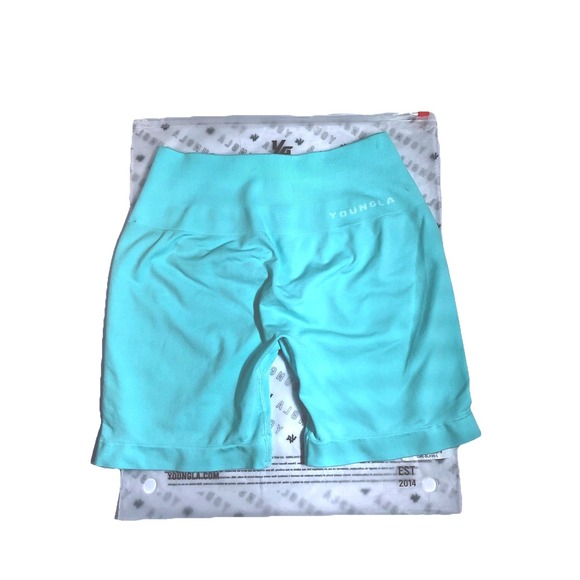 Youngla W120 Women's Seamless Core Shorts Blue Size Medium